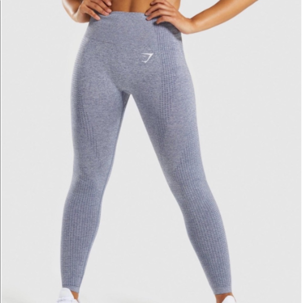 Gymshark viral seamless leggings blue steel marl